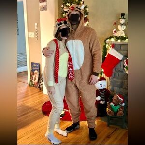 Men’s Large Reindeer Pajama/Costume Onesies
